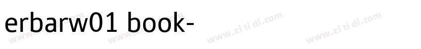 erbarw01 book字体转换